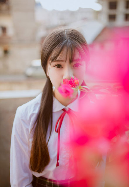 日系制服双马尾少女写真集(5)