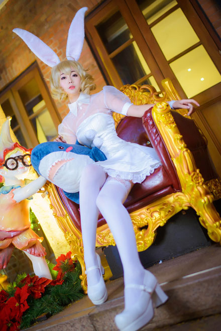 月读锁锁美白丝兔女郎COS(2)