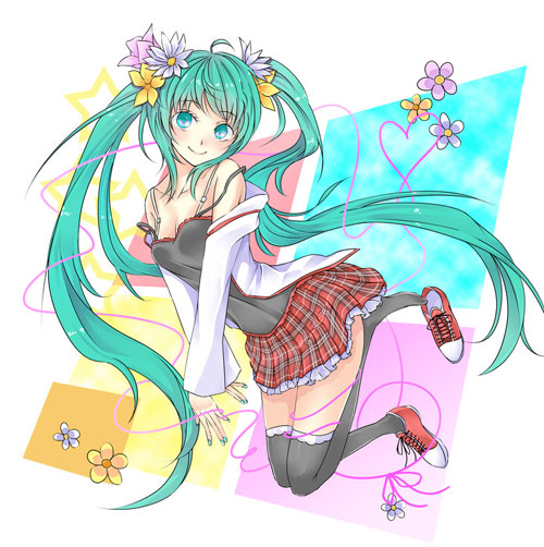 二次元格子裙美少女美图赏二(15)