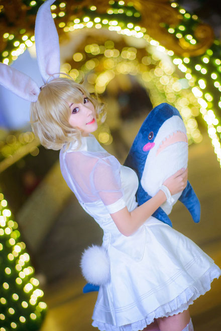 月读锁锁美白丝兔女郎COS(5)