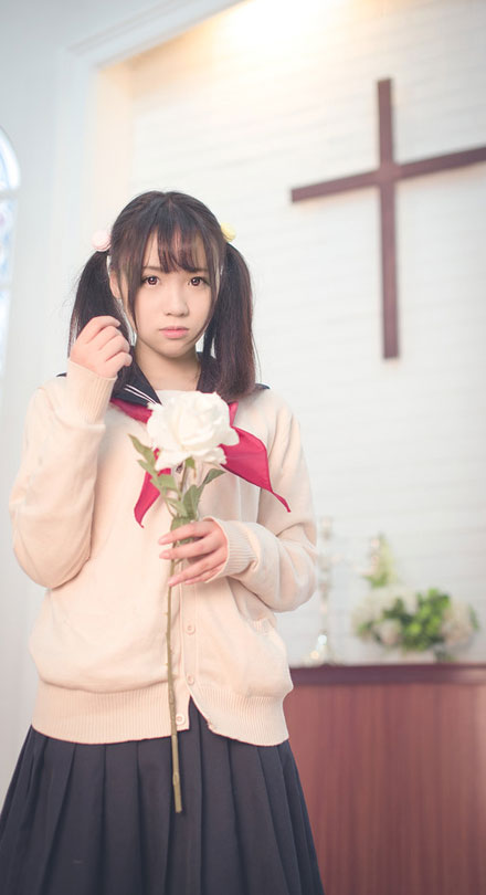 双马尾少女日系柔美写真(3)