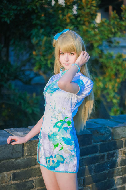 清纯萌妹南小鸟旗袍COS(2)