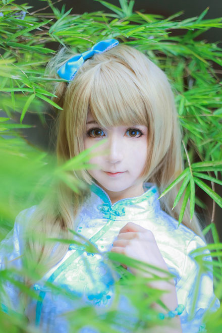 清纯萌妹南小鸟旗袍COS(7)