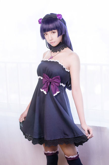 中二病少女五更琉璃黑裙COS(7)