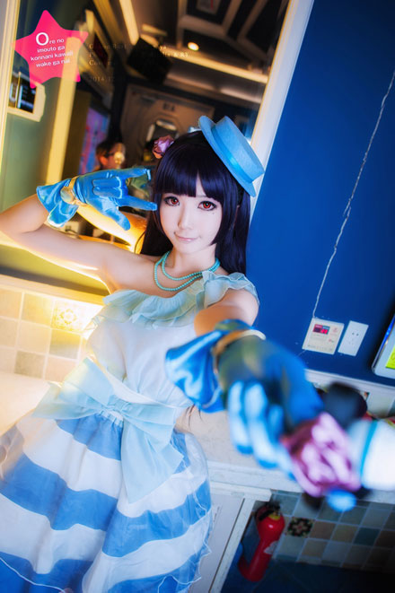 《俺妹》五更琉璃白条打歌服COS(7)