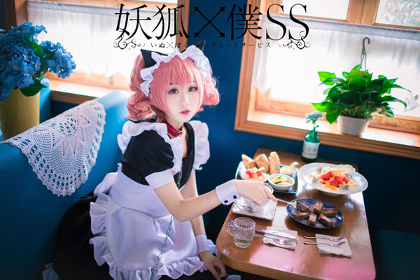 《妖狐x仆ss》歌留多女仆装COS(4)