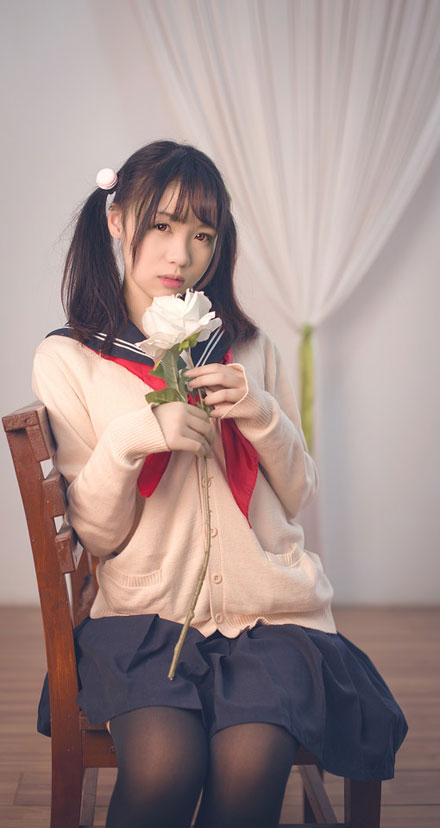 双马尾少女日系柔美写真(2)