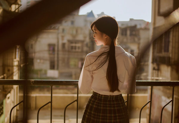 日系制服双马尾少女写真集(15)