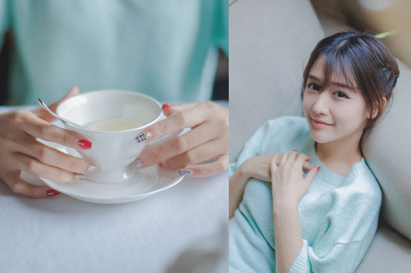 清纯甜美美女咖啡馆治愈系写真(3)