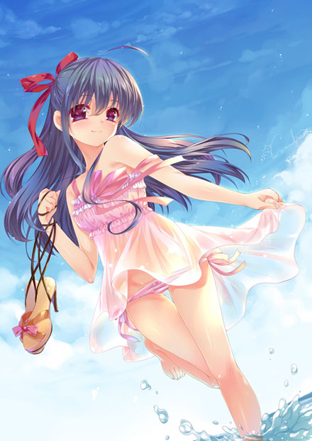 二次元低腰胖次美少女美图集(12)