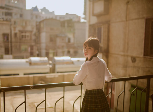 日系制服双马尾少女写真集(20)