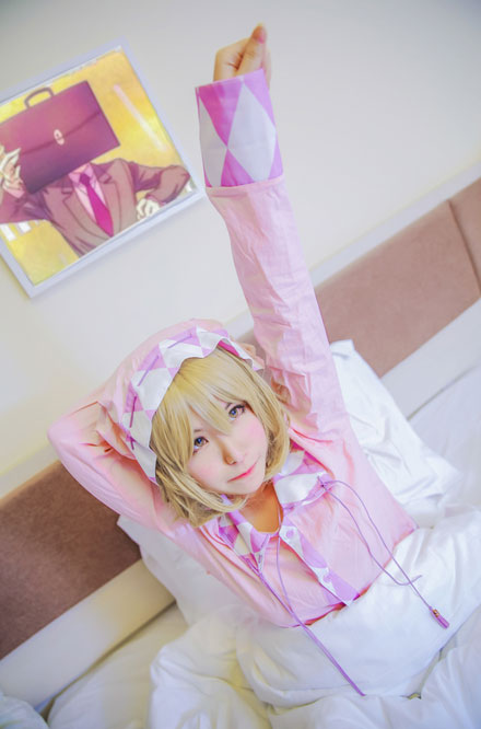 呆萌美少女月读锁锁美睡衣COS(5)