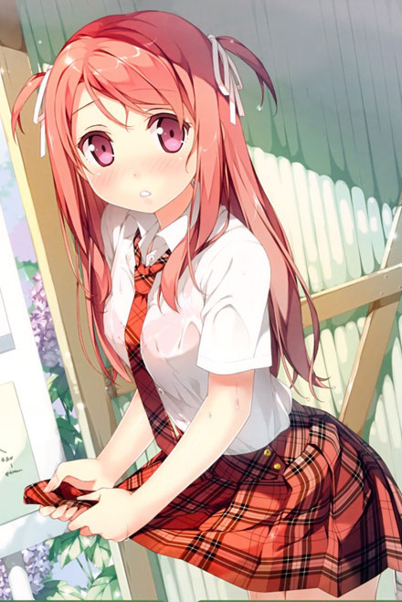 二次元格子裙美少女美图赏(9)