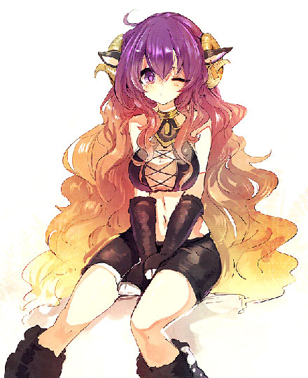 二次元羊耳美少女美图赏析(15)