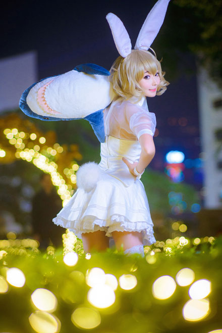 月读锁锁美白丝兔女郎COS(3)