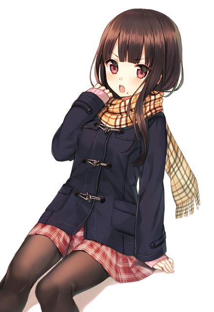 二次元格子裙美少女美图赏二(16)