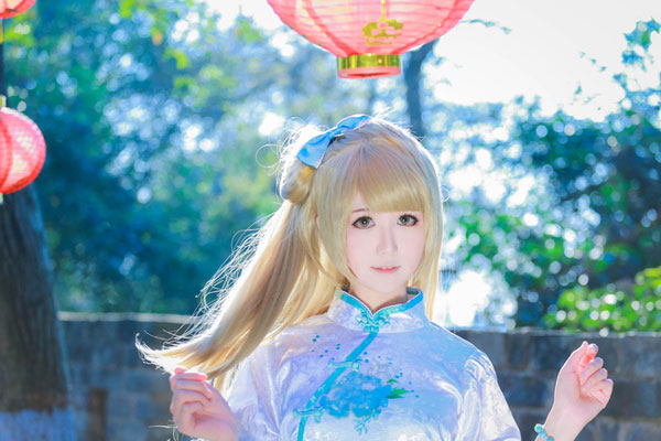 清纯萌妹南小鸟旗袍COS(3)