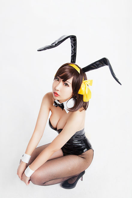 凉宫春日黑丝兔女郎性感COS(2)