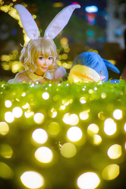 月读锁锁美白丝兔女郎COS(9)