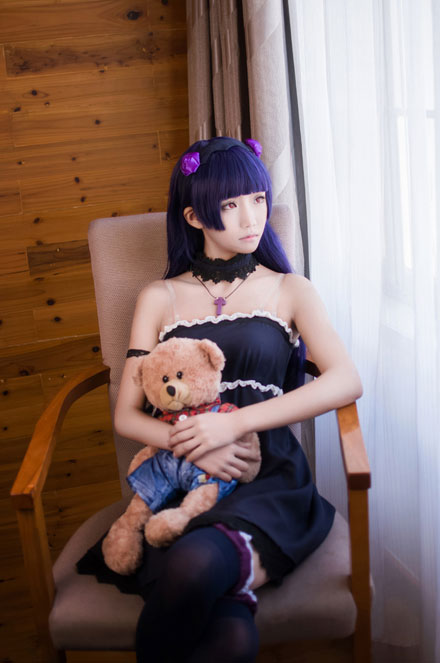 中二病少女五更琉璃黑裙COS(11)
