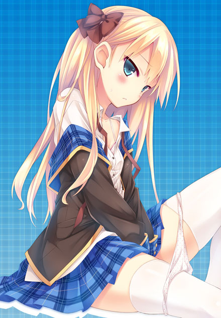 二次元格子裙美少女美图赏(7)