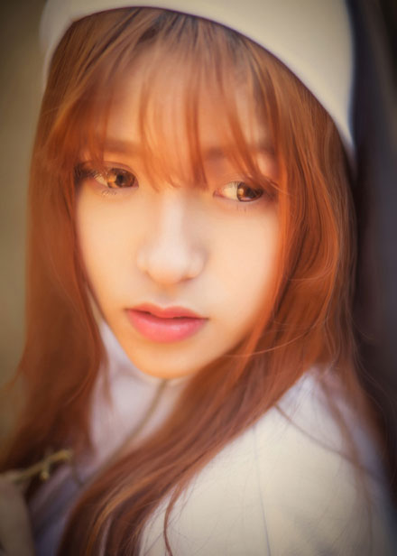 大眼美女丛林森系唯美写真(8)