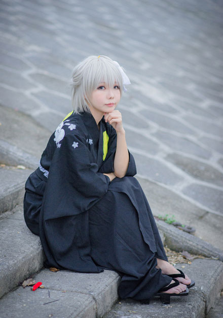 《缘之空》春日野穹浴衣COS(5)