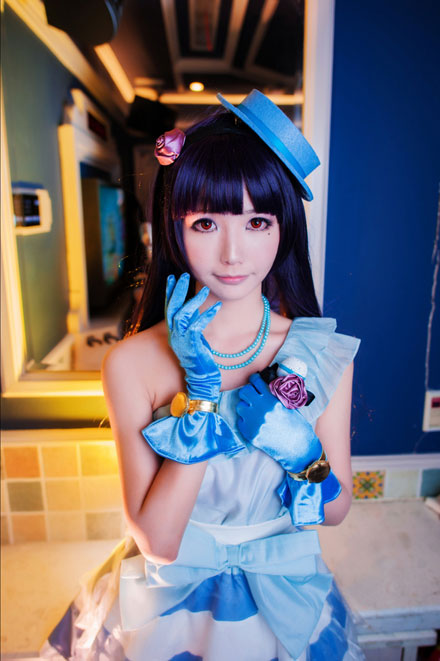 《俺妹》五更琉璃白条打歌服COS(3)