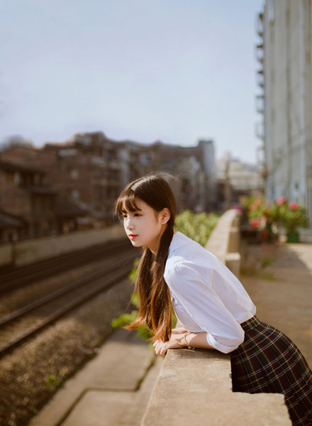 日系制服双马尾少女写真集(3)