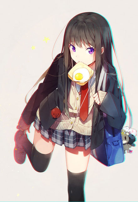 二次元格子裙美少女美图赏二(12)