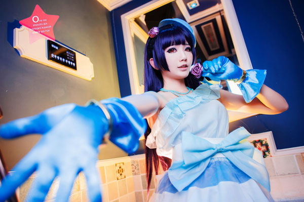 《俺妹》五更琉璃白条打歌服COS(6)