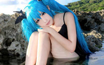 萌妹初音未来深海COS