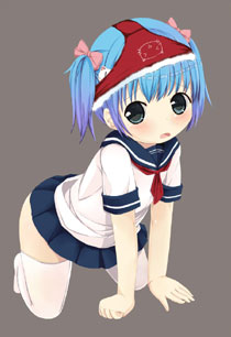 二次元头顶胖次美少女图赏