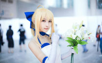 清纯萌妹吾王Saber礼服版Cos