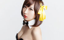 凉宫春日黑丝兔女郎性感COS
