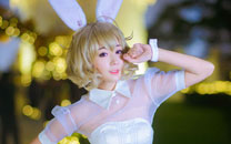 月读锁锁美白丝兔女郎COS