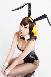 凉宫春日黑丝兔女郎性感COS