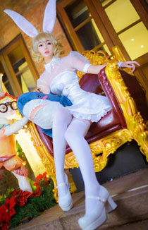月读锁锁美白丝兔女郎COS
